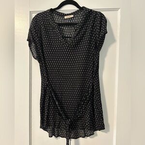 Full Moon Maternity Black and White Tunic Top